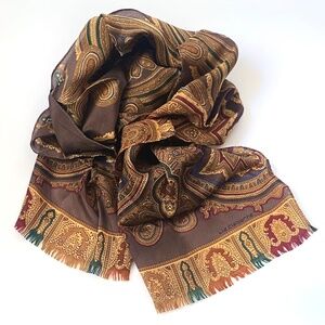 Liz Claiborne 54”x10.5” Paisley Silk Scarf *Vintage*